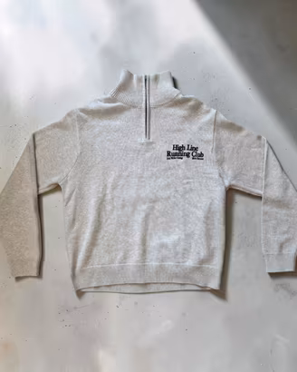 Maglione Pull&Bear grey melange con Half-zip Tg.s