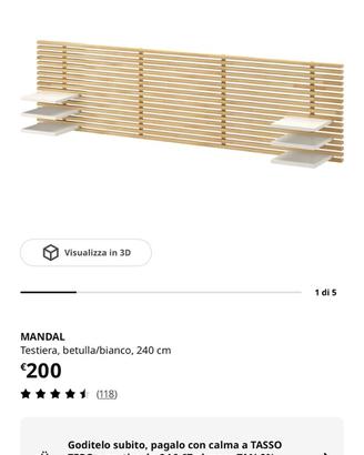LETTO BRIMNES+ TESTIERA MANDAL