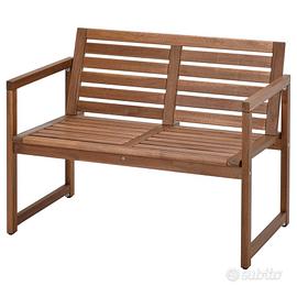 Panchina in legno Ikea con cuscini