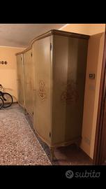 Armadio legno massello verde salvia stile ‘700