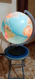 Lampada bajour mappamondo con carta geografica