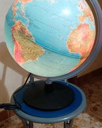 Lampada bajour mappamondo con carta geografica
