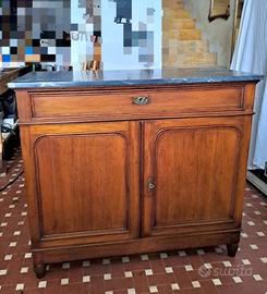 Madia Credenza classica con marmo in legno Massell