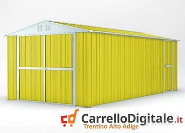 Box garage auto in Acciaio 327x611cm 19mq giallo