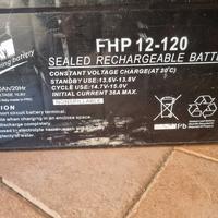  2 batterie agm 120 ah + caricatore