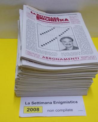 LA SETTIMANA ENIGMISTICA, anno 2008, NON compilati