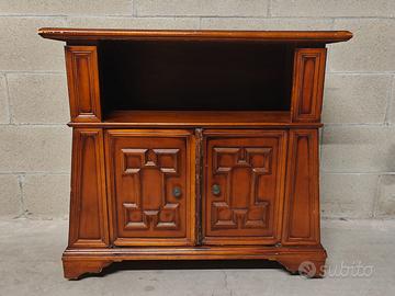 Mobiletto porta TV legno arte povera