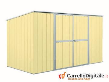 Casetta giardino in Acciaio 345x186cm - 6mq beige