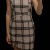 Vestito con disegno tartan