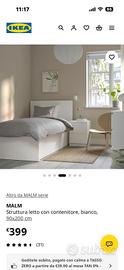 Letto singolo Ikea con cassettone