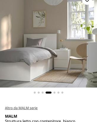 Letto singolo Ikea con cassettone