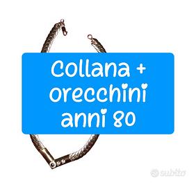 Parure collana + orecchini vintage anni '80