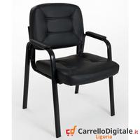 Sedie ospite ufficio studio -Imbottite in Ecopelle
