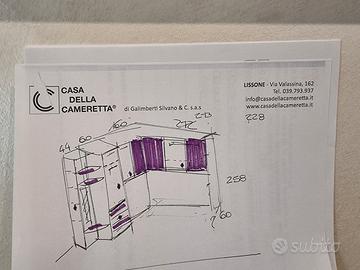 Armadio cameretta bambina Moretti Compact