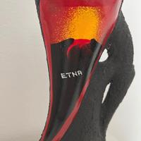Scultura/vaso artistico in materiale lavico ETNA