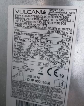 stufa pellet slim ventilata