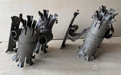 2 Appliques vintage in ferro battuto