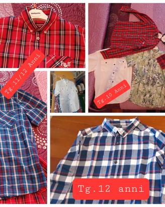 8 CAMICIE VARIE TG.10/12 anni ed altro