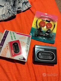 walkman stereo player cassette grigio