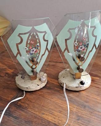 coppia di lampade da comodino vintage anni '50