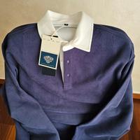 Polo sportiva cotone colore blu navy taglia M