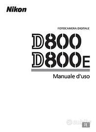 Manuale Libretto Nikon Analogiche  Digitali