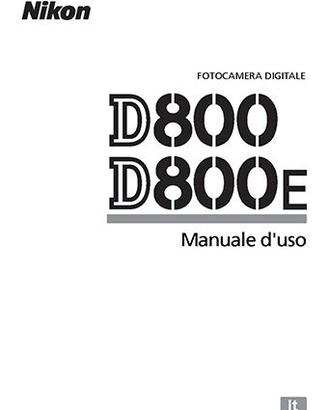 Manuale Libretto Nikon Analogiche  Digitali