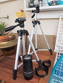 cavalletti + obiettivo  + parasole