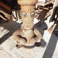 Papero Tavolo Vimini Vintage