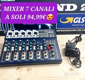 Nuovo mixer bluetooth 7 canali professionale con