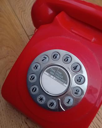 Telefono Fisso Vintage GPO 746 Rotary Rosso