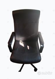 Sedia da ufficio IKEA MILLBERGET - Ecopelle Nera /