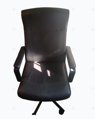 Sedia da ufficio IKEA MILLBERGET - Ecopelle Nera /