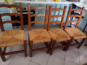 Sedie impagliate in legno massello - Arredamento e Casalinghi In vendita a  Ferrara