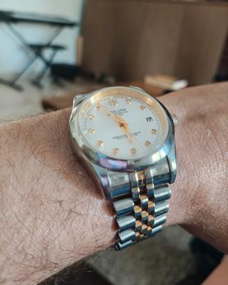 orologio automatico acciaio e oro