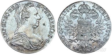 Maria Teresa D’Asburgo 1740-80. AG Tallero 1780
