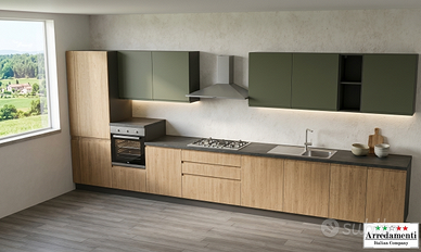 CUCINA LINEARE  CON ELETTRODOMESTICI DI MARCA