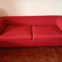 2 ampi divani Poltrone Sofà nuovi rossi