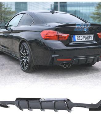 DIFFUSORE BMW F32 F33 F36 LOOK M PERFORMANCE NERO 