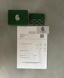 Portafoglio goyard Verde con Ricevuta