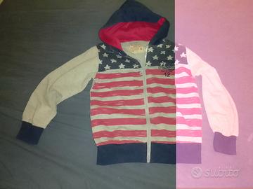 felpa cappuccio americana vintage tg 6 spalle 31 s