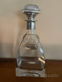 Bottiglia in cristallo ed argento