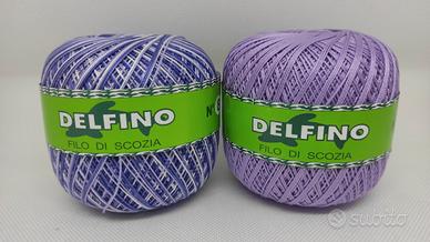2 Gomitoli Filo Di Scozia Delfino  
