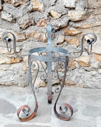 portavaso in ferro battuto 