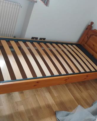 letto singolo in legno artigianale