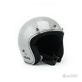 Casco Jet Disco ball silver Roeg Glitterato Tg.M