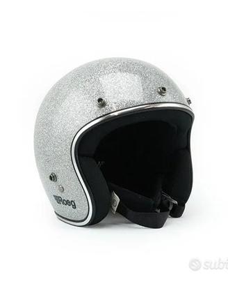 Casco Jet Disco ball silver Roeg Glitterato Tg.M