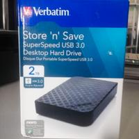 Verbatim hard disk esterno 2tb store 'n' save