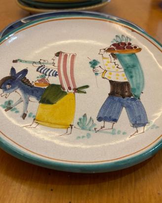 piatti da parete in ceramica dipinti a mano