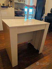 Tavolo Consolle Allungabile Bianco